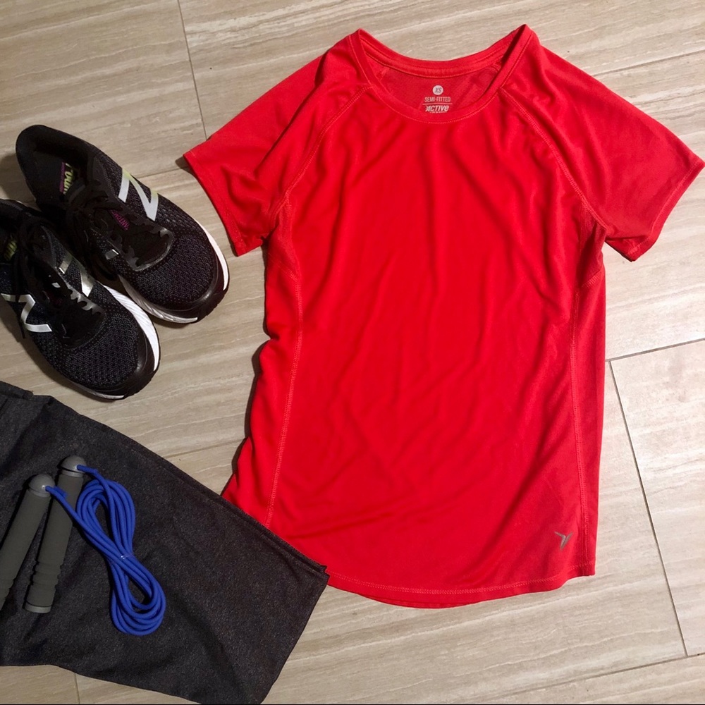 Old Navy Active Technical Running tee Neon coral